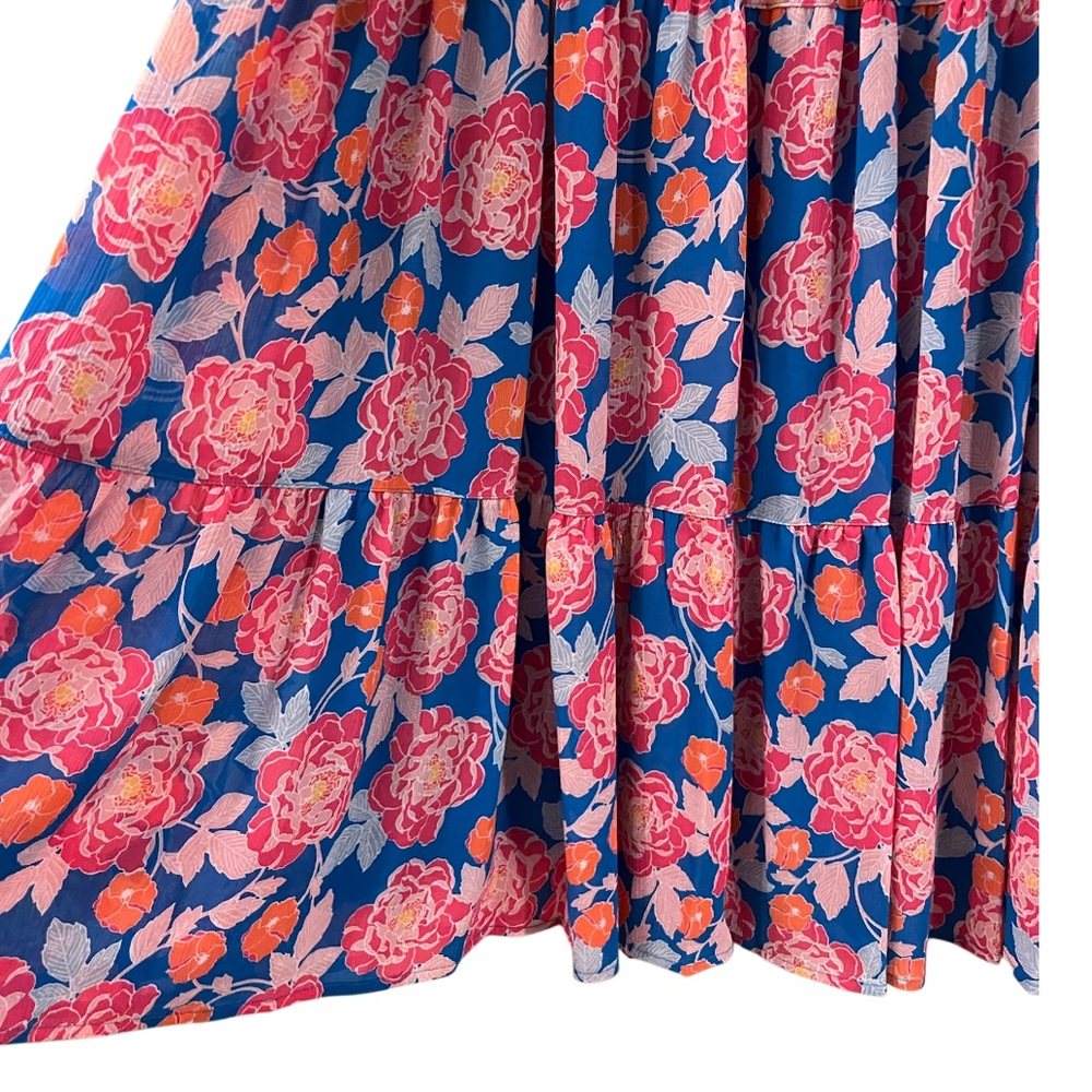 Ruby Rd. Bright Blooms Floral Print Elastic Waist Midi Skirt - Picture 6 of 9